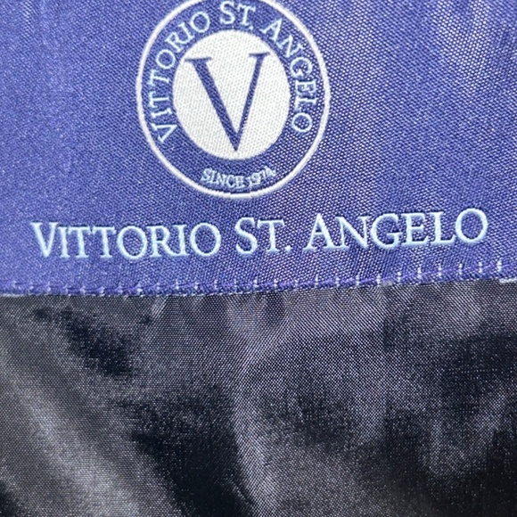 Vittorio St. Angelo Men’s 3-Piece Suit – Size 50L – Black Paisley Lapel Jacket - Picture 9 of 11